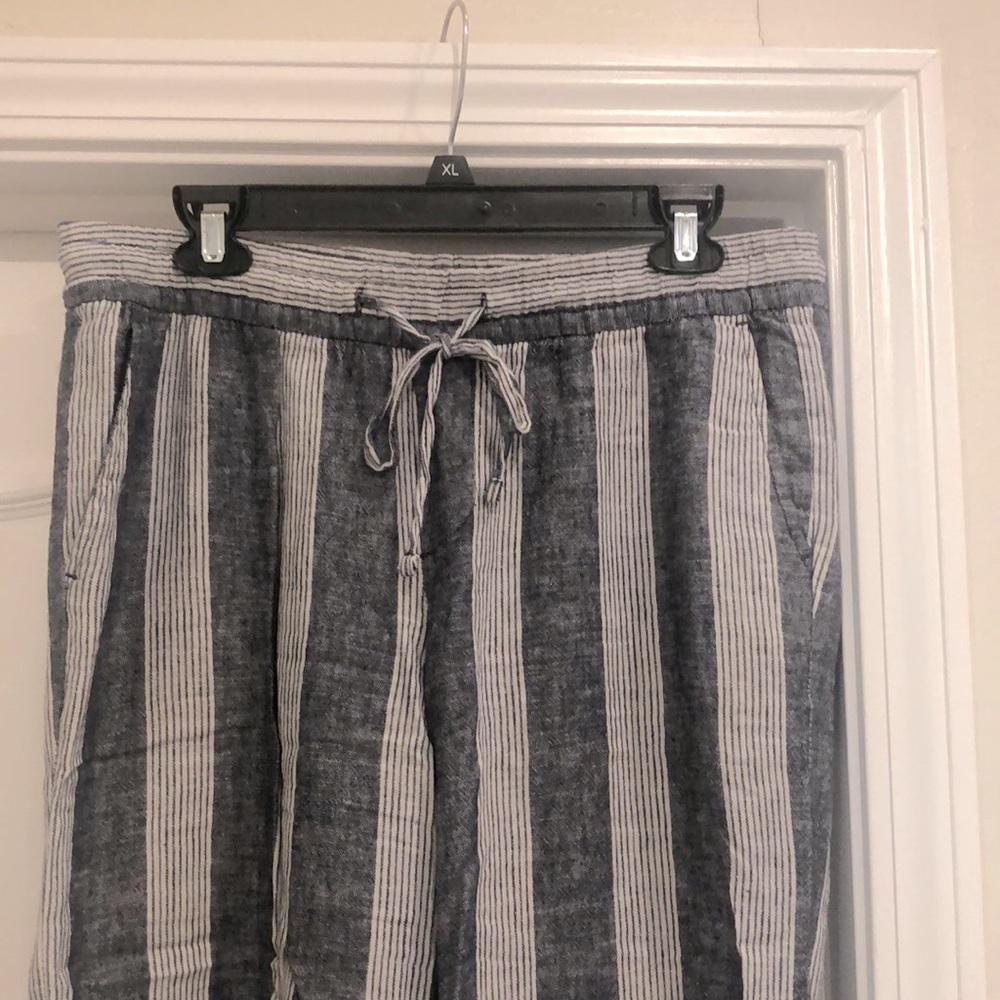 Blue stripe summer pants